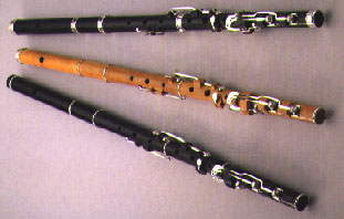 Three flutes by Chris Wilkes